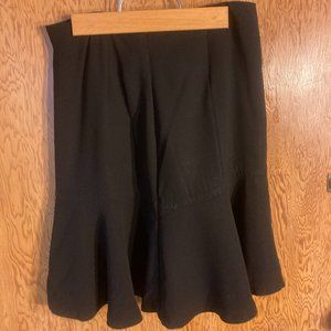 CLUB MONACO Black Ruffle Hem Mini Skirt